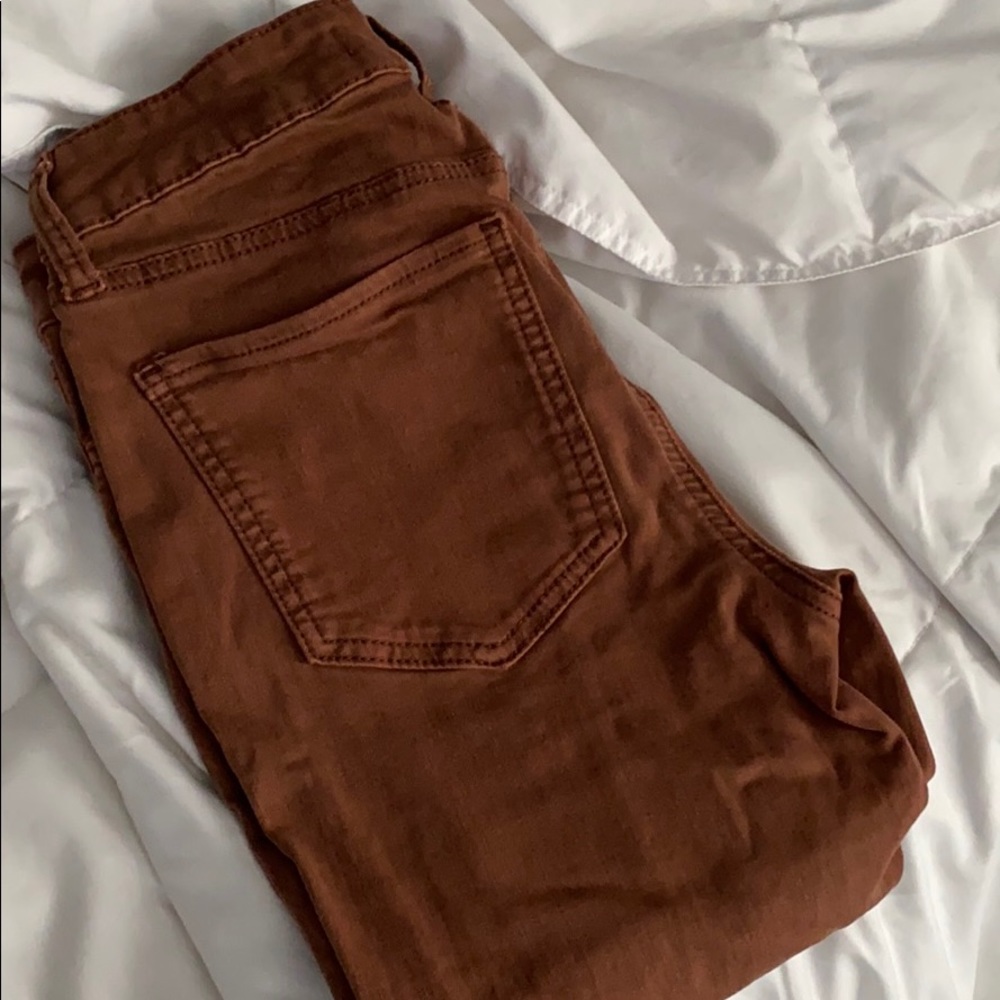High waisted skinny jeans